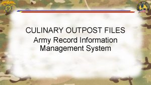 Army records information management system