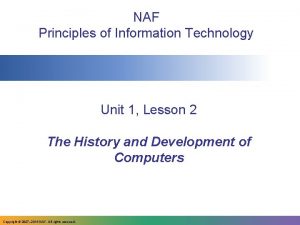 Principles of information technology