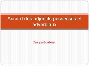 Adjectif pluriel