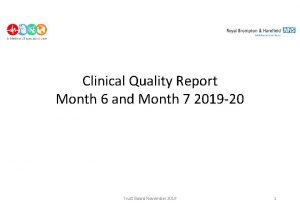 Clinical Quality Report Month 6 and Month 7