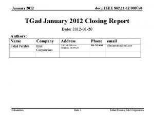 January 2012 doc IEEE 802 11 120087 r