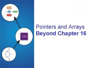 Pointers and Arrays Beyond Chapter 16 Pointers and