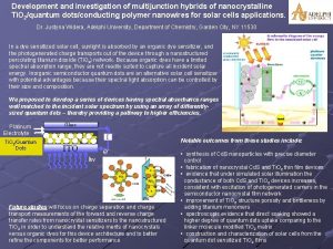 Development and investigation of multijunction hybrids of nanocrystalline