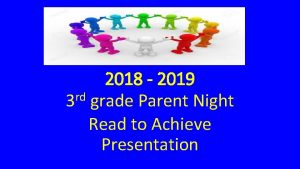 2018 2019 rd 3 grade Parent Night Read