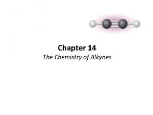 Chapter 14 The Chemistry of Alkynes Alkynes Also