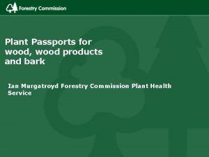 Plant Passports for wood wood products and bark