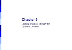 Chapter 6 Crafting Business Strategy for Dynamic Contexts