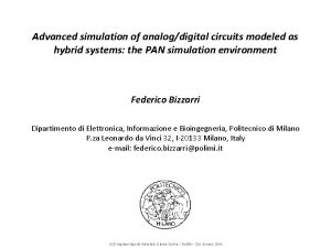 Advanced simulation of analogdigital circuits modeled as hybrid