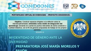 PORTAFOLIOS VIRTUAL DE EVIDENCIAS PROYECTO CONEXIONES Objetivo Construir