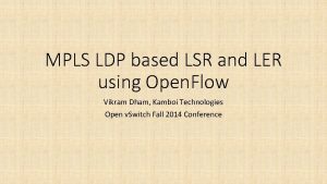 MPLS LDP based LSR and LER using Open