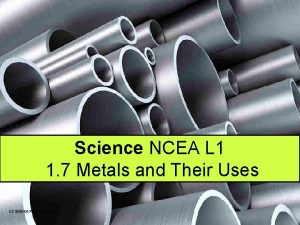 Science NCEA L 1 1 7 Metals and