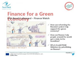 Finance for a Green with Benot Lallemand Finance