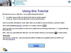 Introduction Using this Tutorial This New tutorial Form