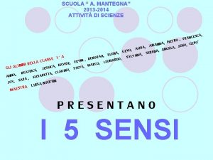 SCUOLA A MANTEGNA 2013 2014 ATTIVIT DI SCIENZE