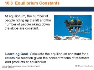 10 3 Equilibrium Constants At equilibrium the number