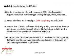 Web 2 0 Une tentative de dfinition Lide