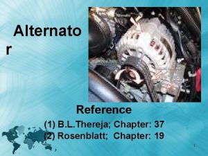 Alternato r Reference 1 B L Thereja Chapter