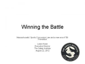 Winning the Battle Massachusetts Sports Concussion Law and