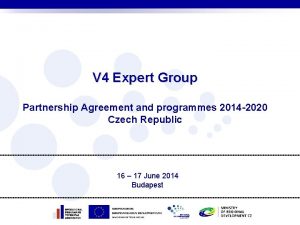 V 4 Expert Group Partnership Agreement and programmes