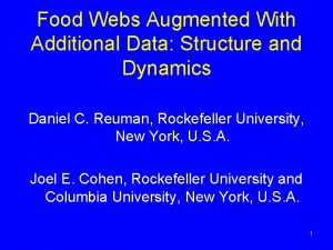 Food Webs Augmented With Additional Data Structure and