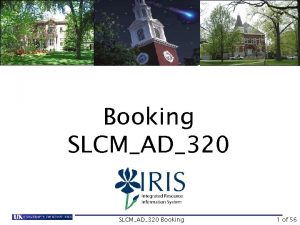 Booking SLCMAD320 Booking 1 of 56 Course Instructions