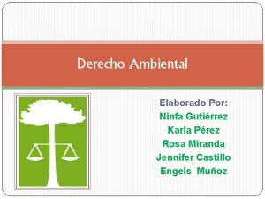 Derecho Ambiental Elaborado Por Ninfa Gutirrez Karla Prez