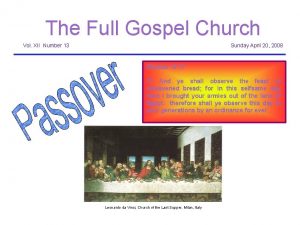 The Full Gospel Church Vol XII Number 13