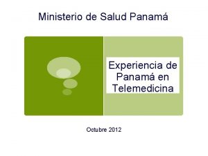 Ministerio de Salud Panam Experiencia de Panam en