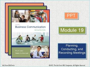 Conducting effective meetings ppt