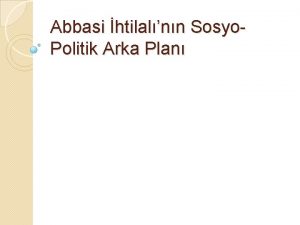 Abbasi htilalnn Sosyo Politik Arka Plan 1 Hilfetten