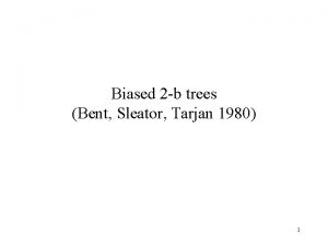 Biased 2 b trees Bent Sleator Tarjan 1980