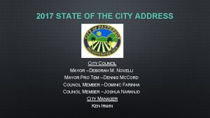2017 STATE OF THE CITY ADDRESS CITY COUNCIL