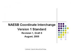 NAESB Coordinate Interchange Version 1 Standard Revision 1