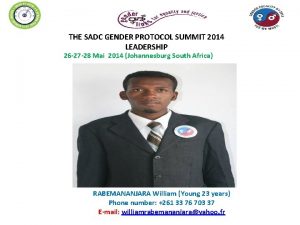 THE SADC GENDER PROTOCOL SUMMIT 2014 LEADERSHIP 26