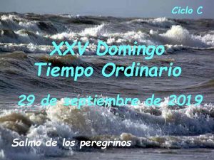 Ciclo C XXV Domingo Tiempo Ordinario 29 de