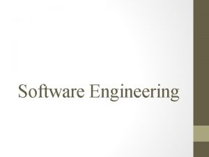 Software Engineering Detail course information Syllabus Course Outcomes