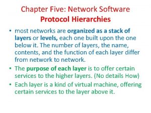 Network software protocol hierarchies