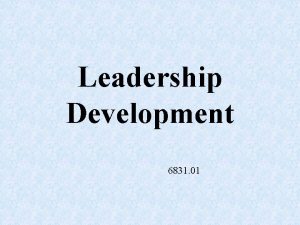 Leadership Development 6831 01 Total Agricultural Mechanics Program