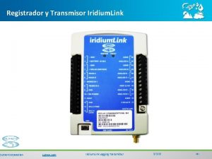 Registrador y Transmisor Iridium Link Sutron Corporation sutron