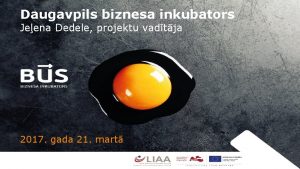 Daugavpils biznesa inkubators Jeena Dedele projektu vadtja 2017