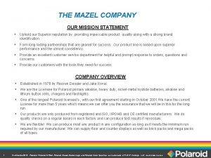 The mazel company