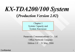 KXTDA 200100 System Production Version 2 02 Chapter