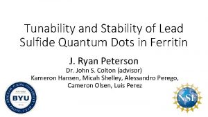 Tunability and Stability of Lead Sulfide Quantum Dots