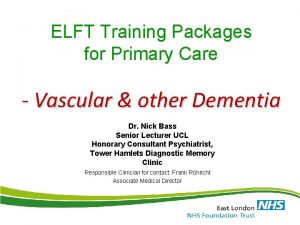 ELFT Training Packages for Primary Care Vascular other