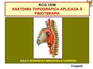 RCG 1036 ANATOMIA TOPOGRFICA APLICADA FISIOTERAPIA AULA 9