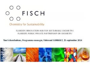 FLANDERS INNOVATION HUB FOR SUSTAINABLE CHEMISTRY FLANDERS PUBLIC