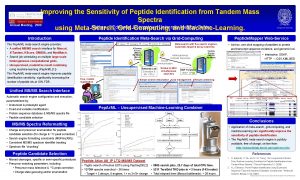 Improving the Sensitivity of Peptide Identification from Tandem