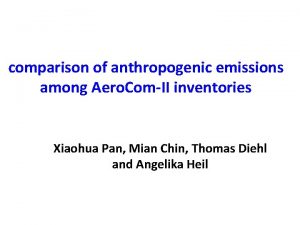 comparison of anthropogenic emissions among Aero ComII inventories