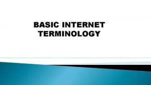 Internet terminology