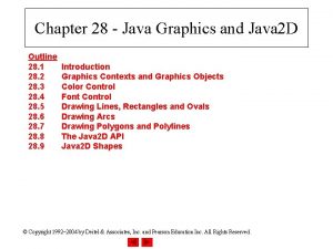 Chapter 28 Java Graphics and Java 2 D